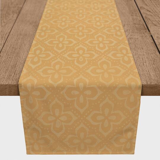 Yellow Medallion Indoor/Outdoor Table Runner